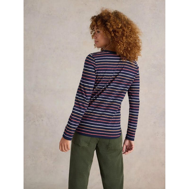 White Stuff Clara Stripe Ls Tee image number 1